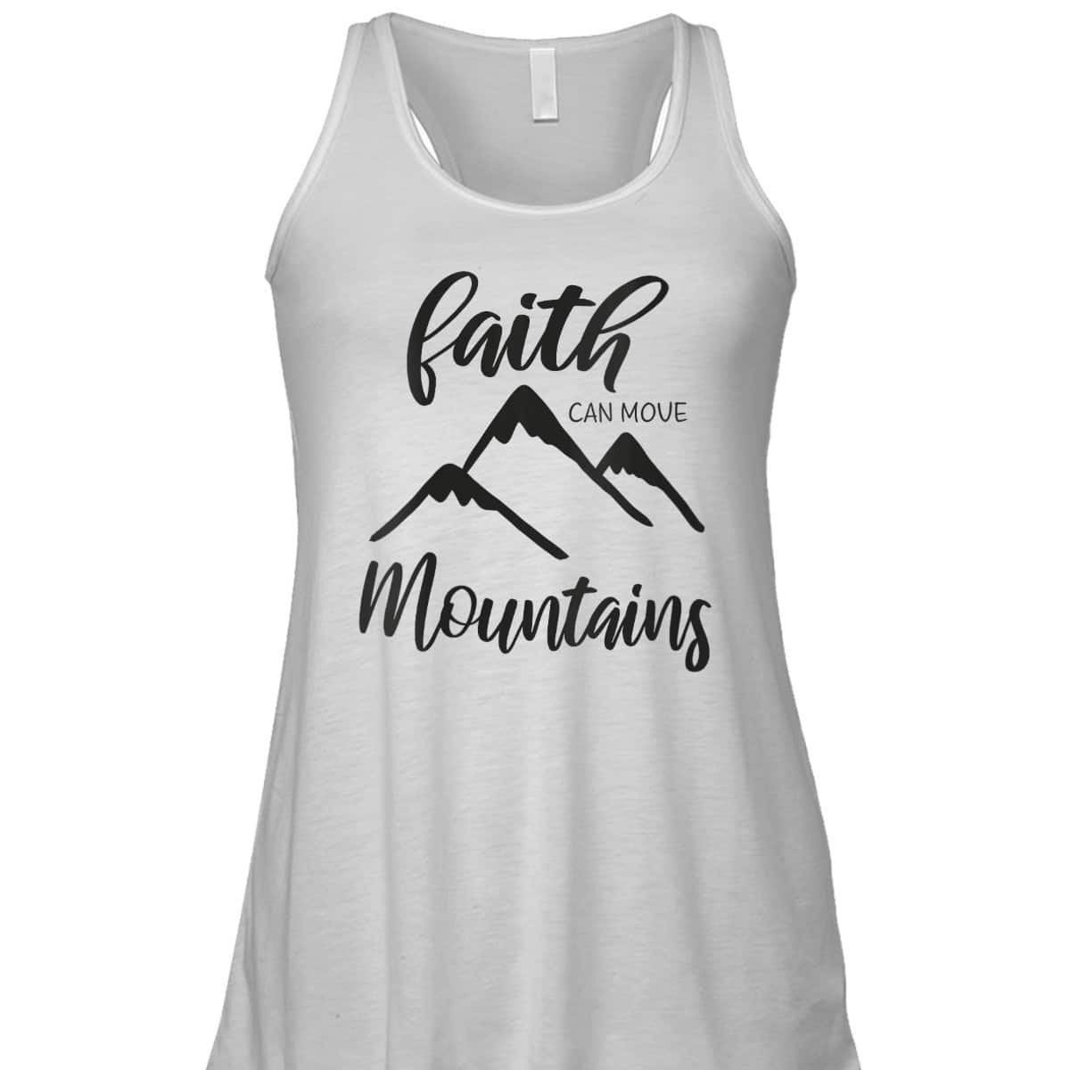 Christian Bible Verse Inspirational T-Shirt Faith Can Move Mountains