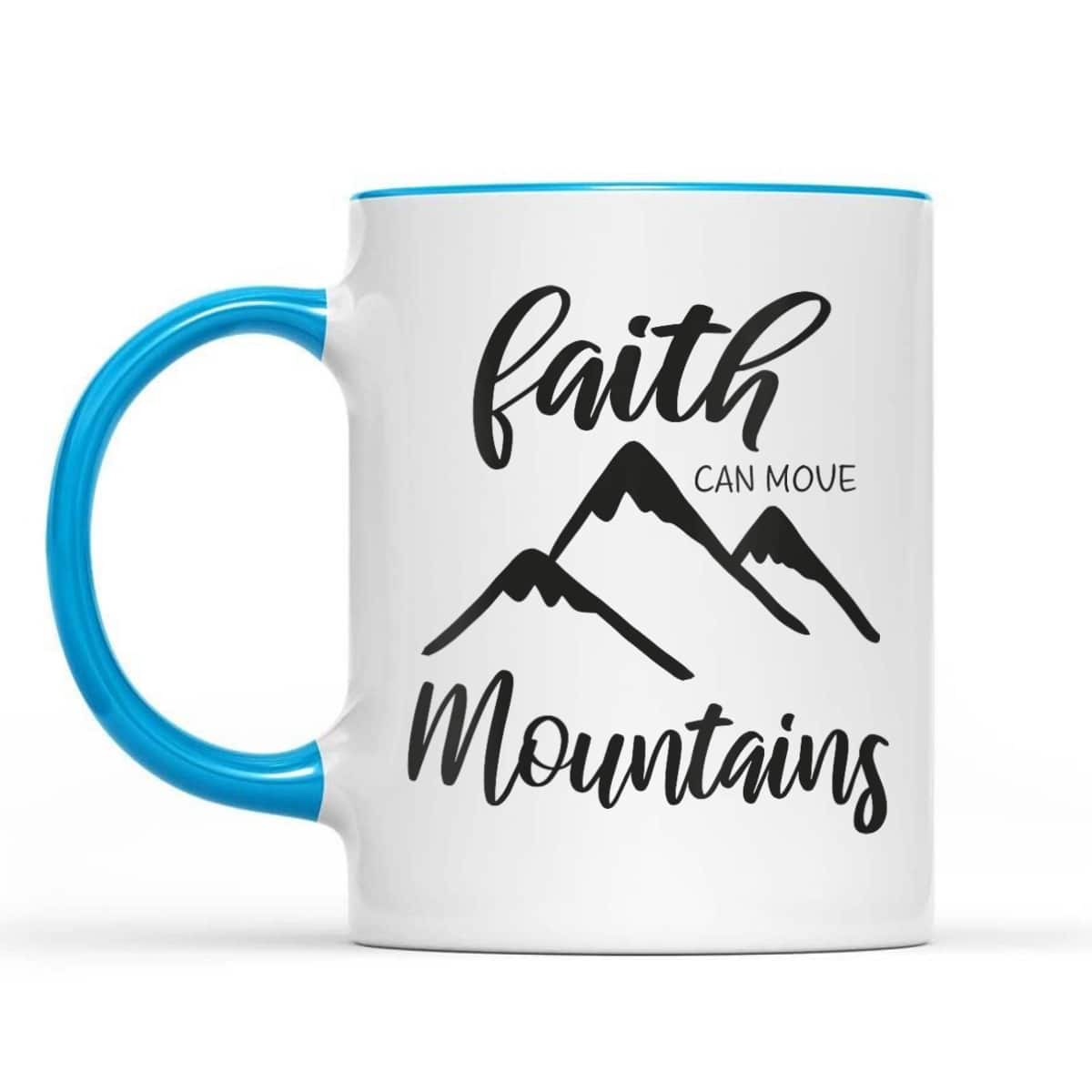 Christian Bible Verse Inspirational T-Shirt Faith Can Move Mountains