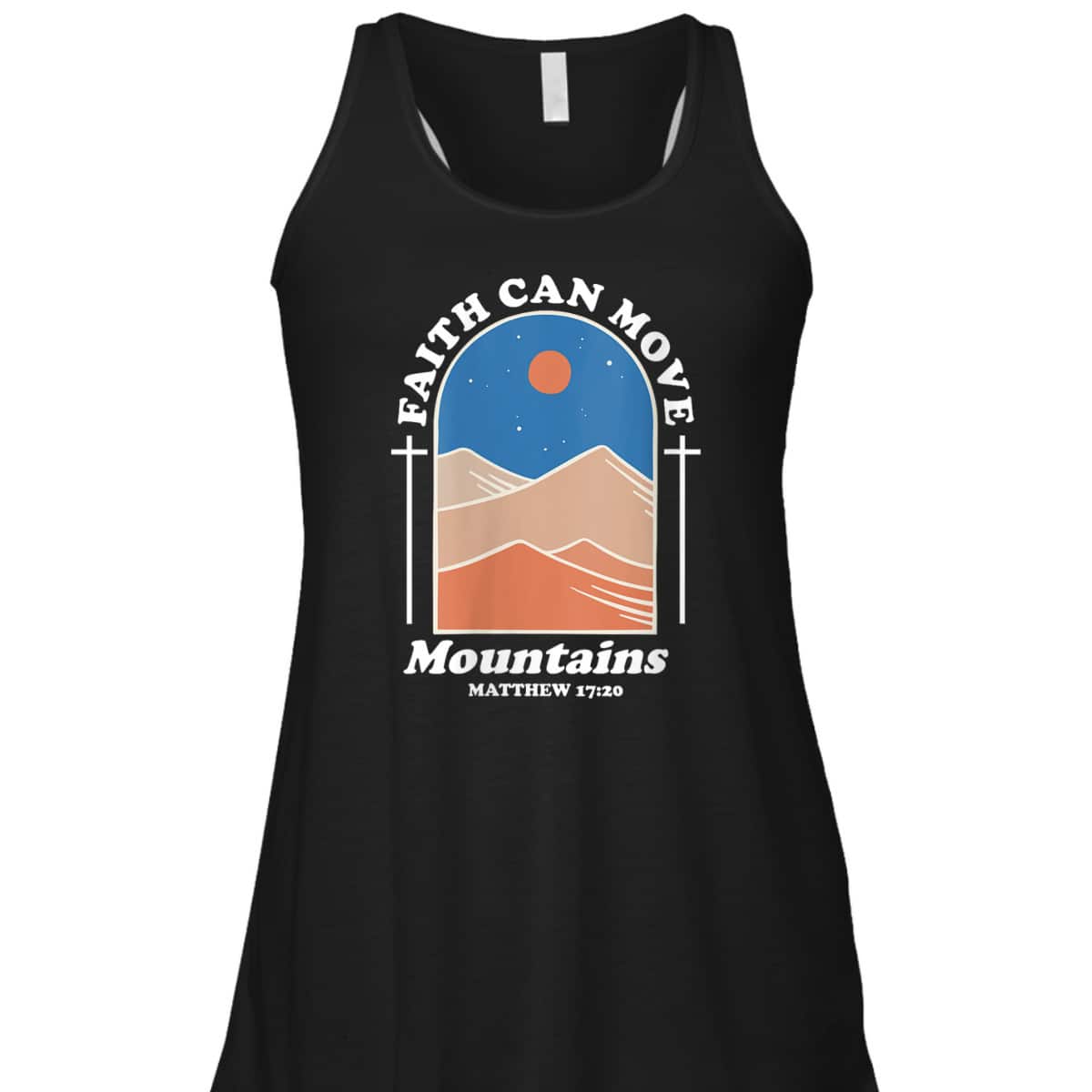 Faith Can Move Mountains Christian Cross God Saying T-Shirt Faith Can Move Mountains Christian Cross God Saying T-Shirt