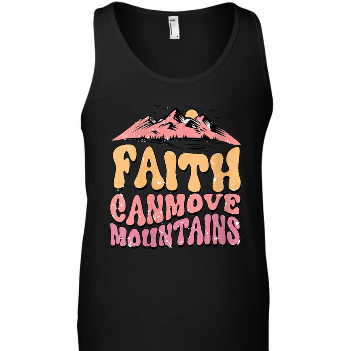 Retro Vintage Faith Can Move Mountains T-Shirt Christian Gift Retro Vintage Faith Can Move Mountains T-Shirt Christian Gift