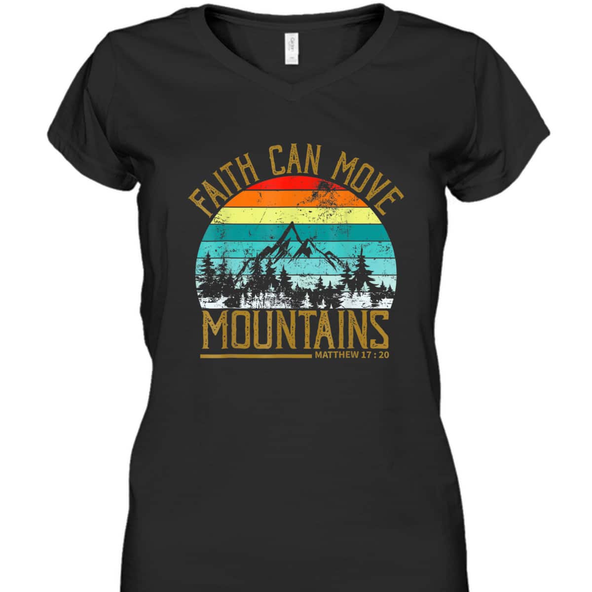 Faith Can Move Mountains T-Shirt Christian Faith Religious Gift Faith Can Move Mountains T-Shirt Christian Faith Religious Gift
