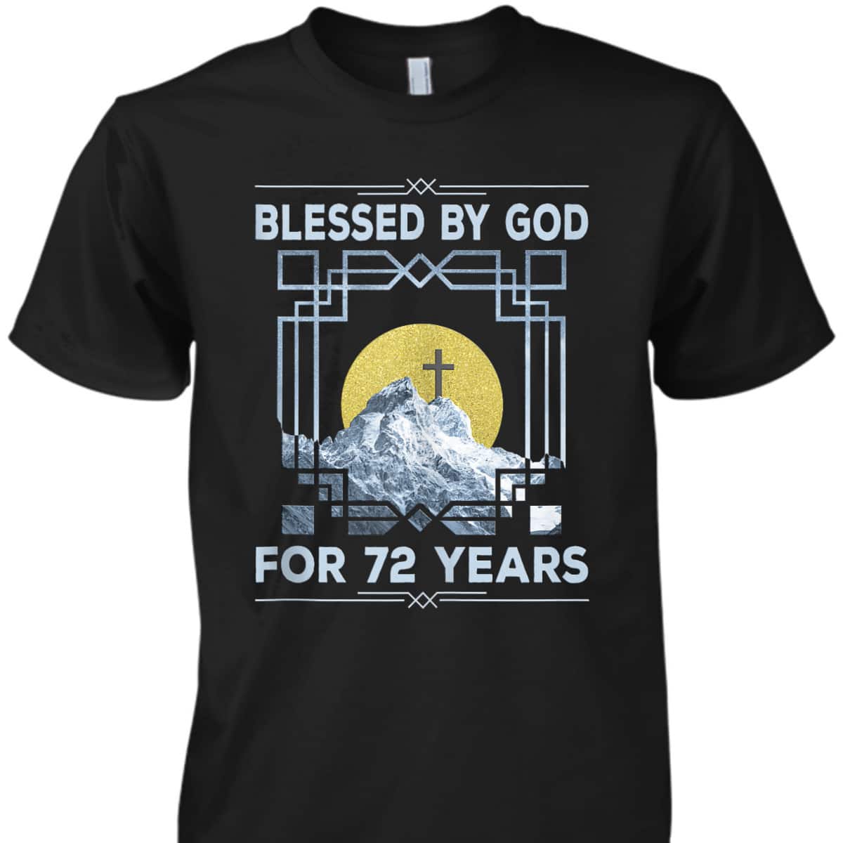 Blessed By God For 72 Years Religious Cross 72nd Birthday T-Shirt Blessed By God For 72 Years Religious Cross 72nd Birthday T-Shirt