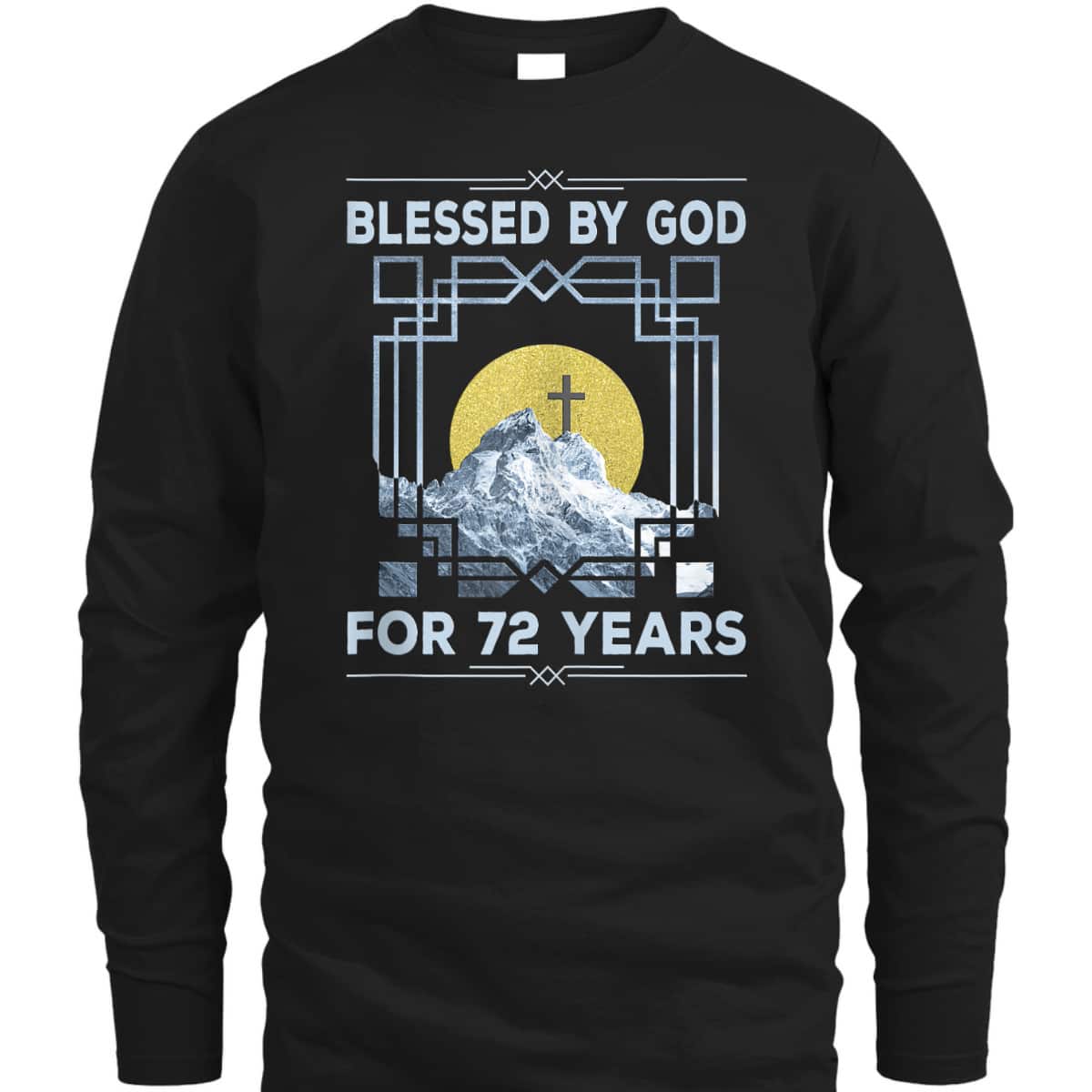 Blessed By God For 72 Years Religious Cross 72nd Birthday T-Shirt Blessed By God For 72 Years Religious Cross 72nd Birthday T-Shirt