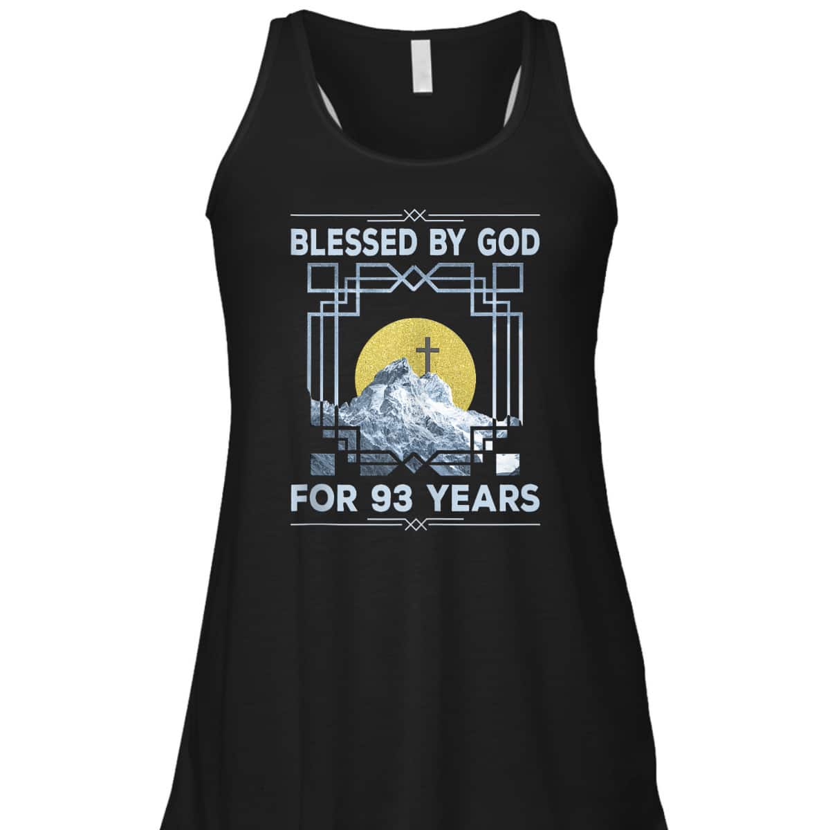 Blessed By God For 93 Years Religious Cross 93rd Birthday T-Shirt Blessed By God For 93 Years Religious Cross 93rd Birthday T-Shirt