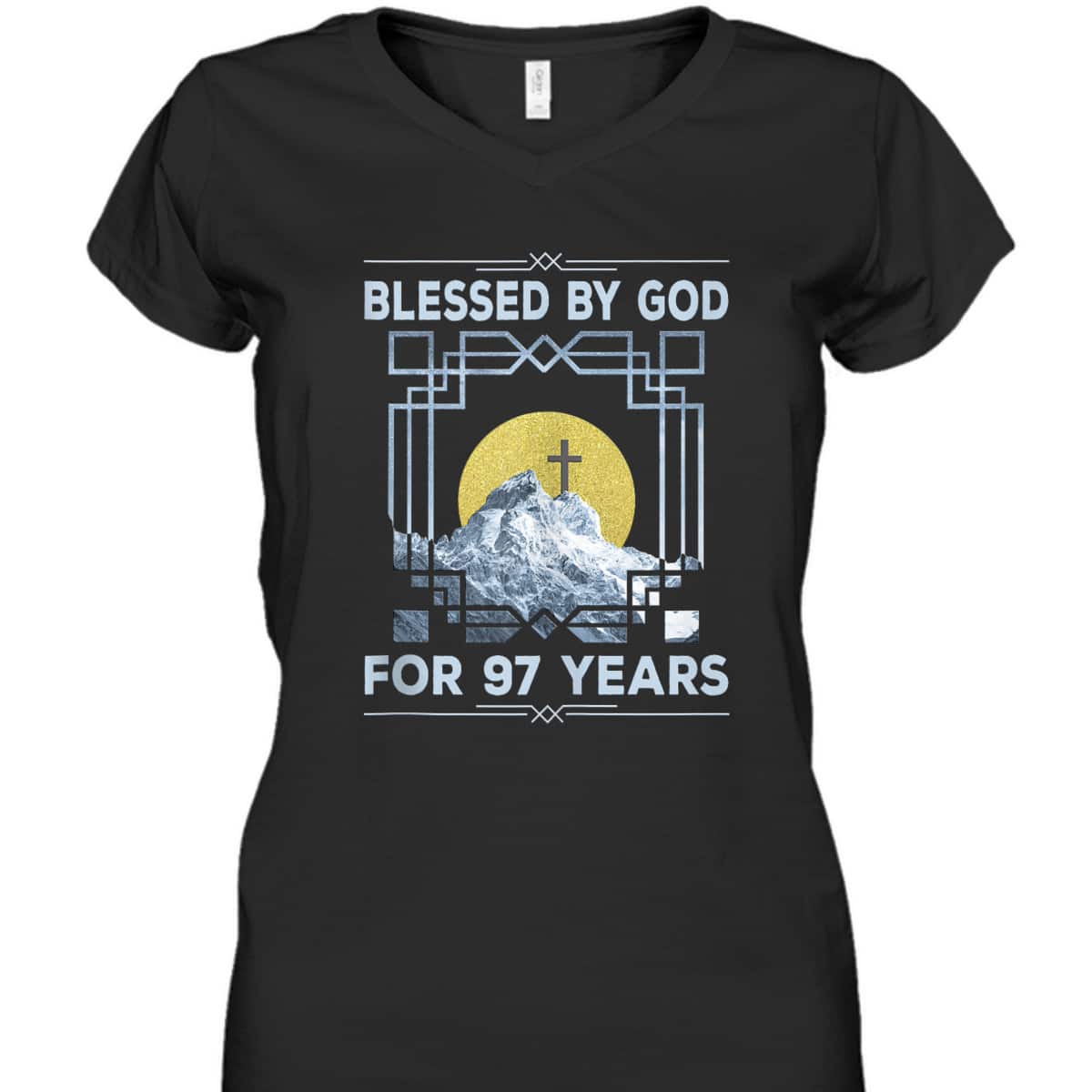 Blessed By God For 97 Years Religious Cross 97th Birthday T-Shirt Blessed By God For 97 Years Religious Cross 97th Birthday T-Shirt