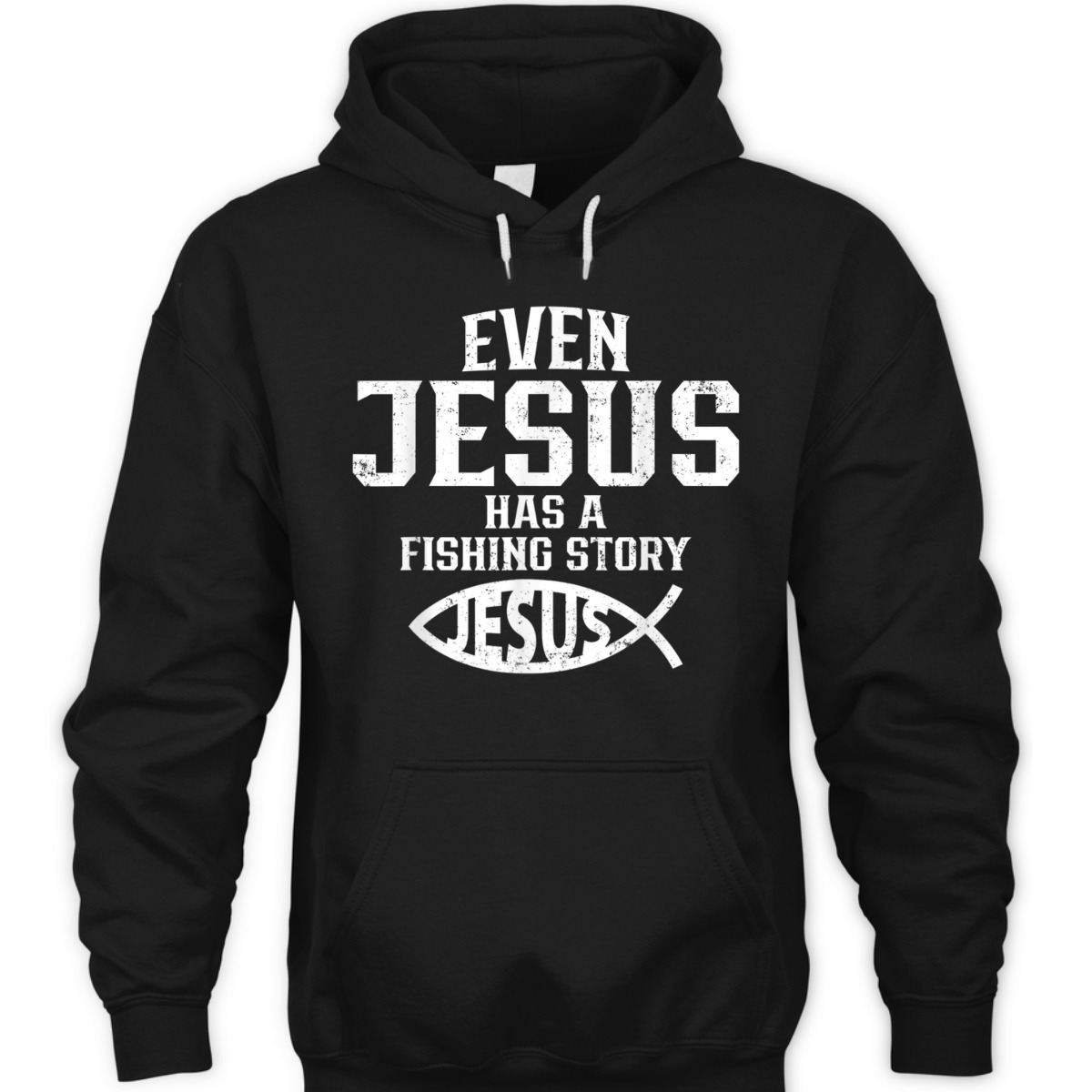 Funny Christian T-Shirt Even Jesus Has A Fishing Story Vintage Gift For Christian Fishermen