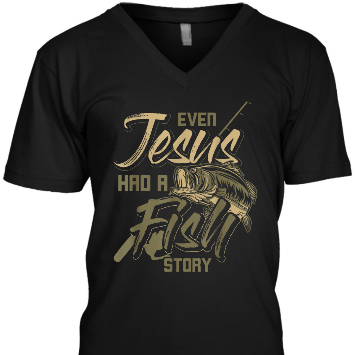 Even Jesus Had A Fish Story Funny Religious T-Shirt For Christian Fishermen