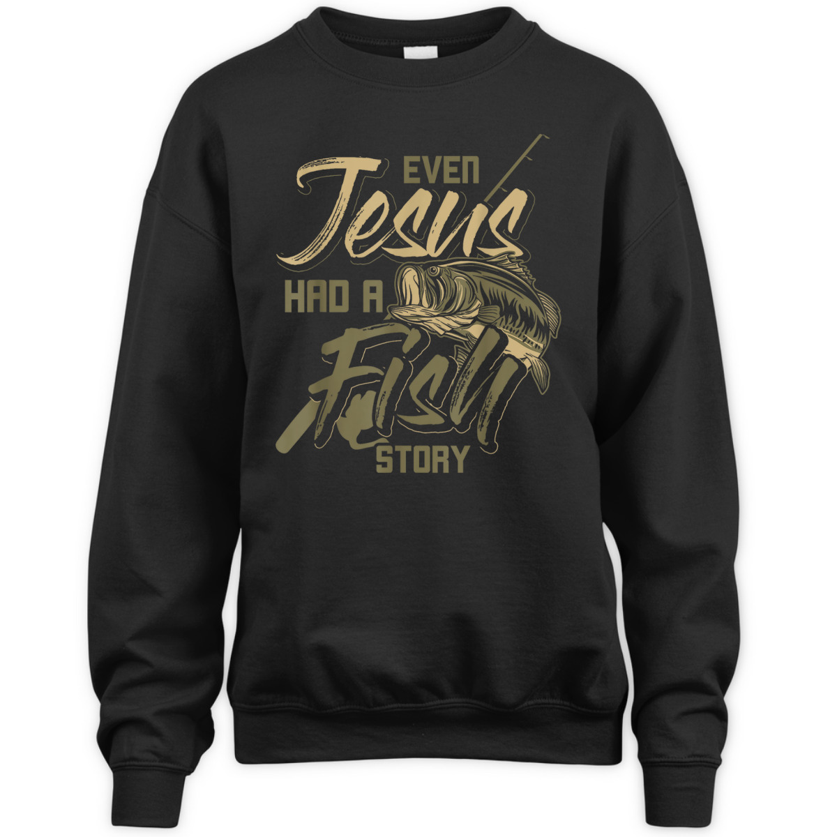 Even Jesus Had A Fish Story Funny Religious T-Shirt For Christian Fishermen