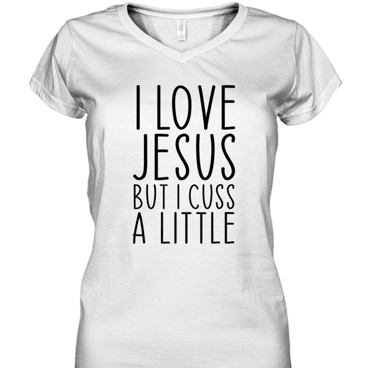 I Love Jesus But I Cuss A Little Christian Funny Religious T-Shirt