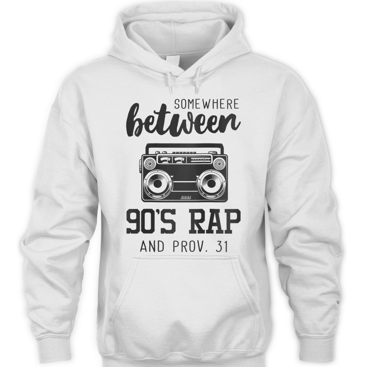 Christian Funny T-Shirt Bible Verse Somewhere Between 09's Rap And Proverbs 31