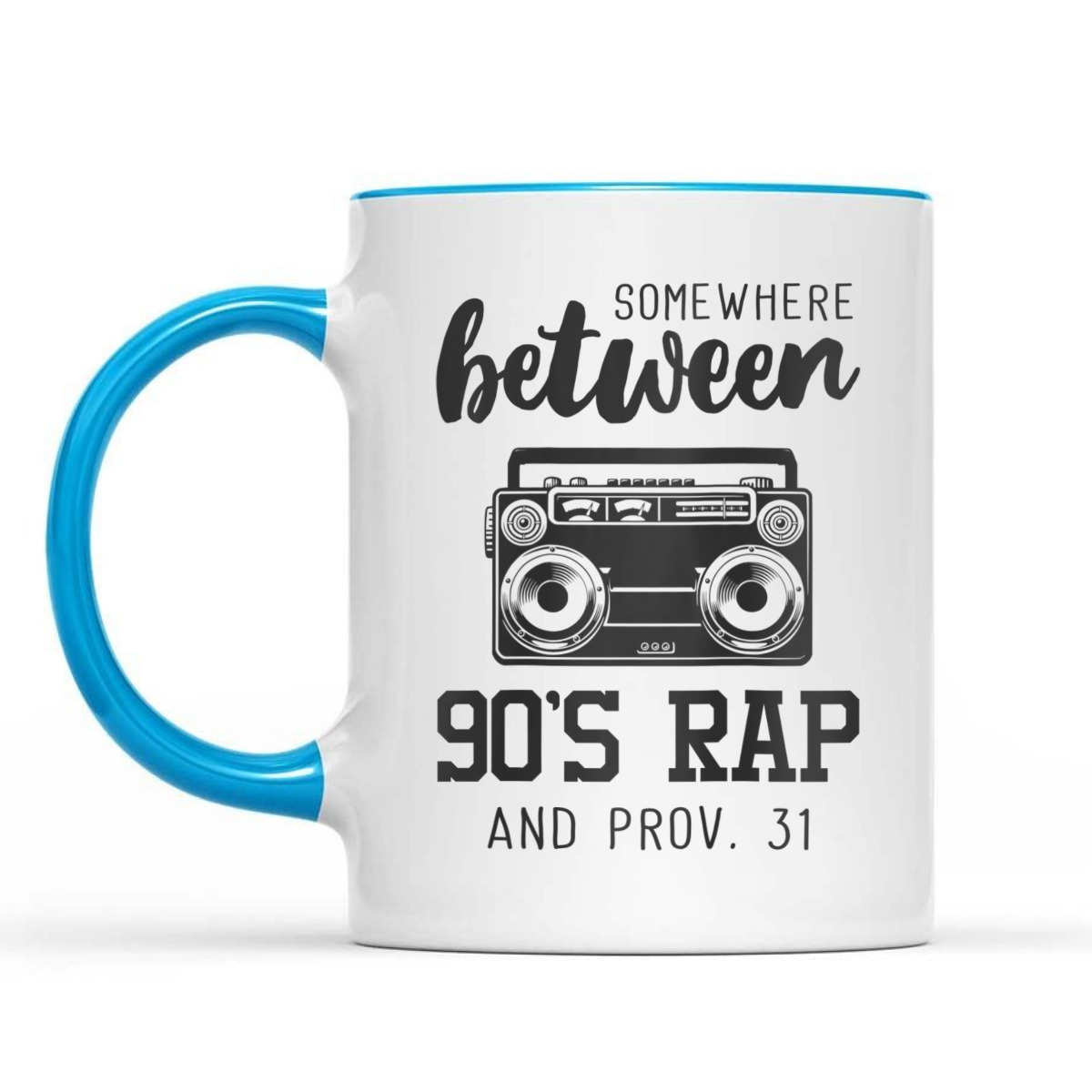 Christian Funny T-Shirt Bible Verse Somewhere Between 09's Rap And Proverbs 31