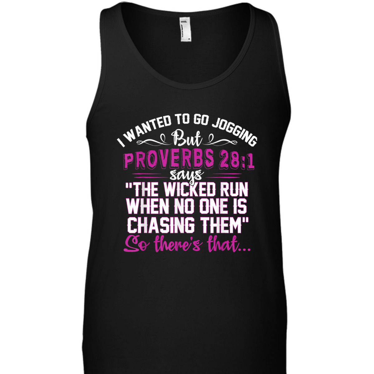 I Wanted To Go Jogging But Proverbs 28-1 Funny Christian T-Shirt So There's That I Wanted To Go Jogging But Proverbs 28-1 Funny Christian T-Shirt So There's That