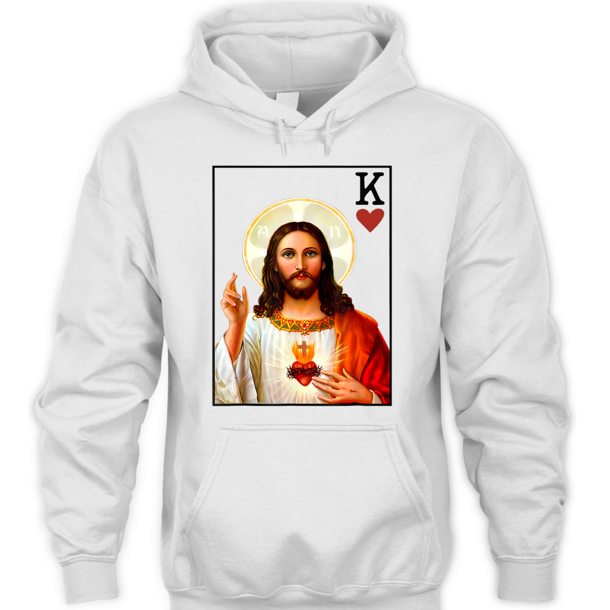 Jesus King Of Hearts Card Christian Religious T-Shirt Jesus King Of Hearts Card Christian Religious T-Shirt