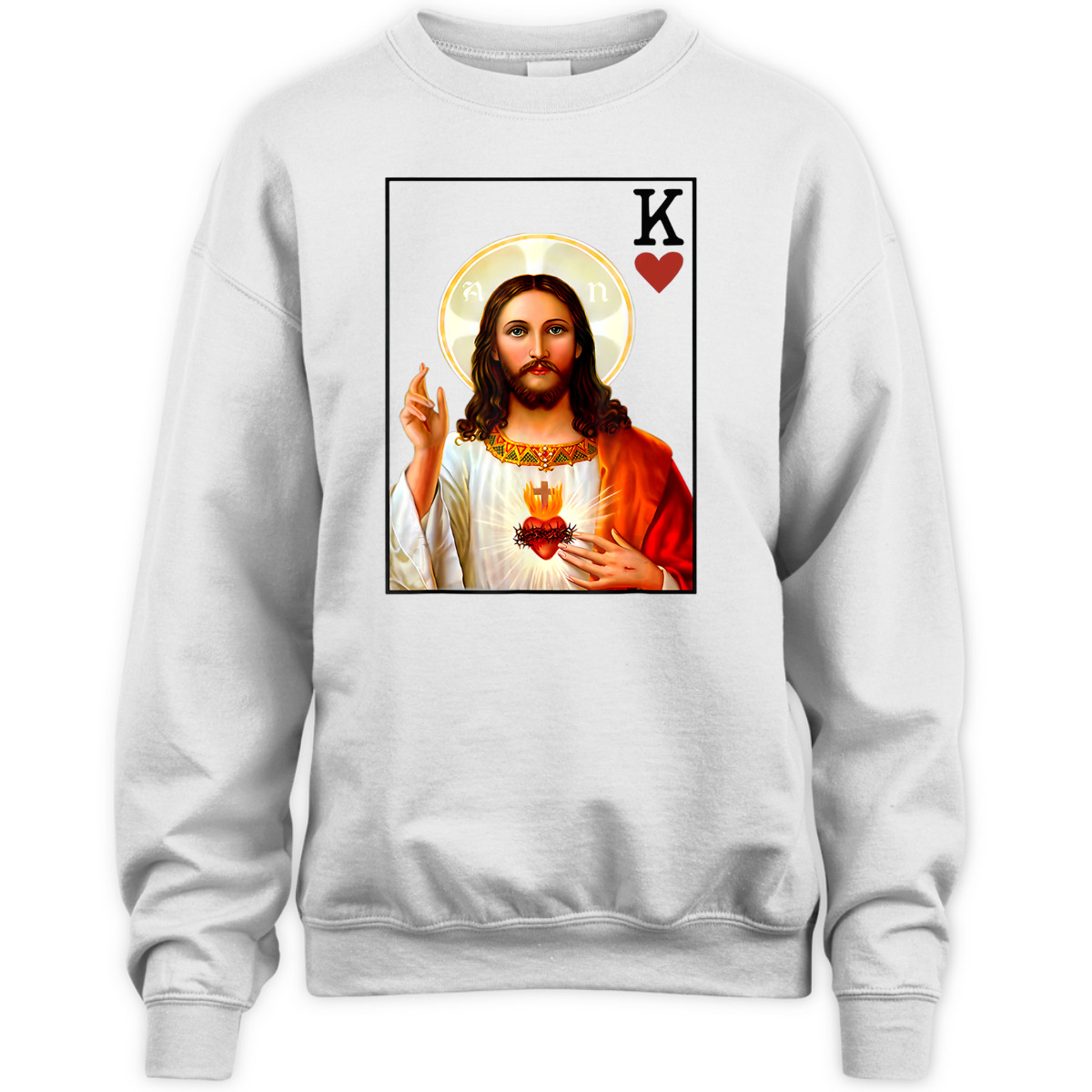 Jesus King Of Hearts Card Christian Religious T-Shirt Jesus King Of Hearts Card Christian Religious T-Shirt