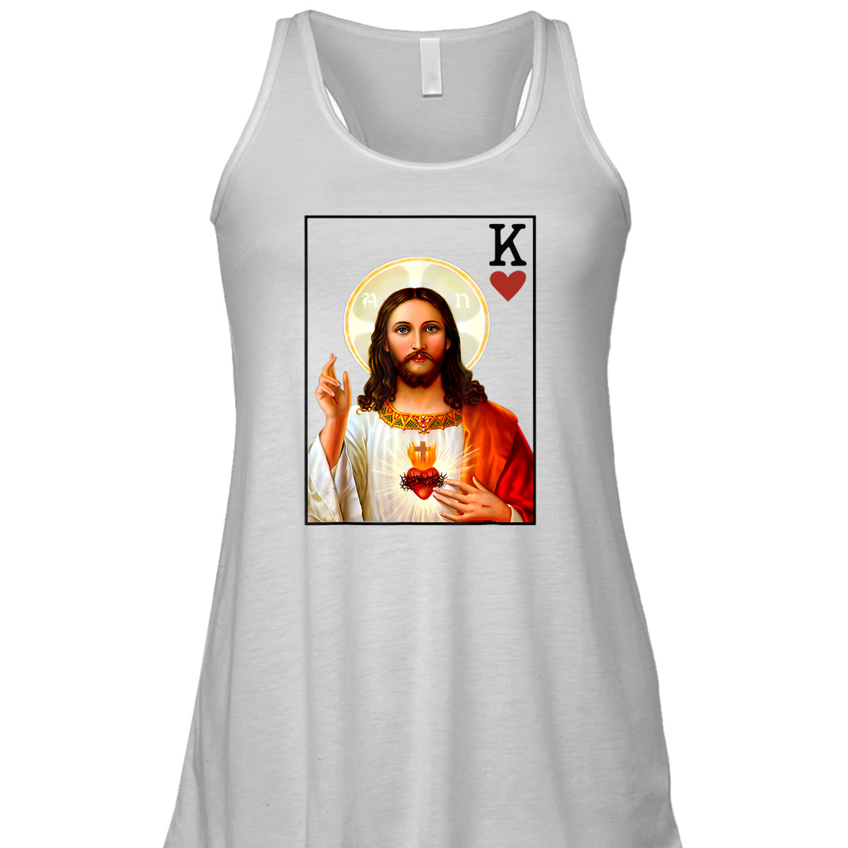 Jesus King Of Hearts Card Christian Religious T-Shirt Jesus King Of Hearts Card Christian Religious T-Shirt