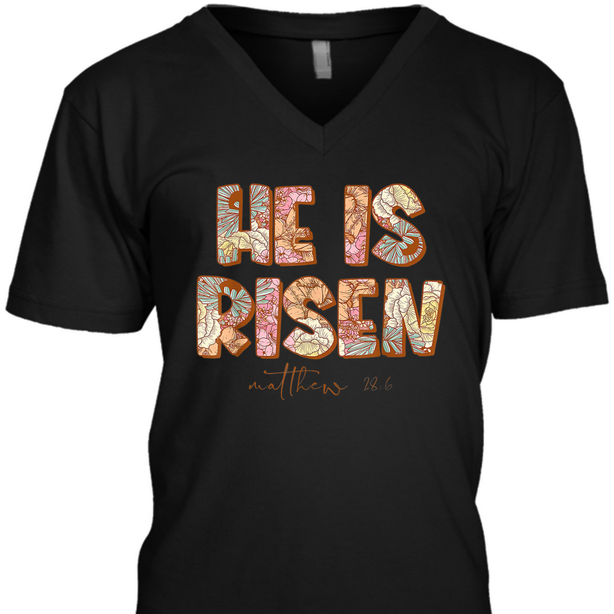 Floral He Is Risen Matthew 28 6 Christian Bible Verse Easter Day T-Shirt Floral He Is Risen Matthew 28 6 Christian Bible Verse Easter Day T-Shirt