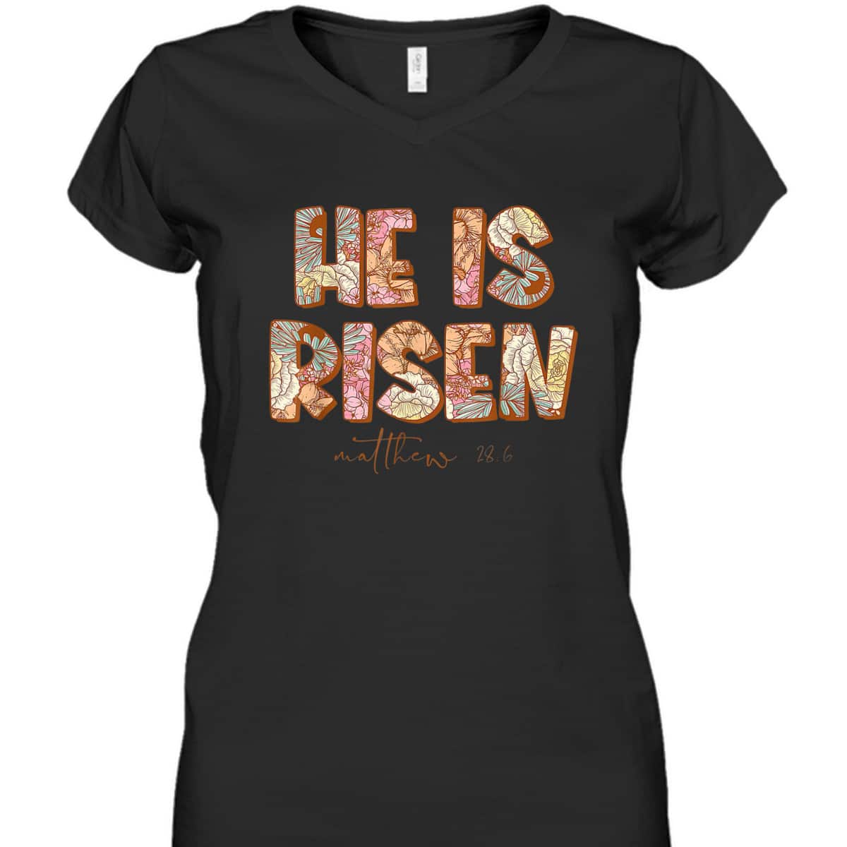 Floral He Is Risen Matthew 28 6 Christian Bible Verse Easter Day T-Shirt Floral He Is Risen Matthew 28 6 Christian Bible Verse Easter Day T-Shirt