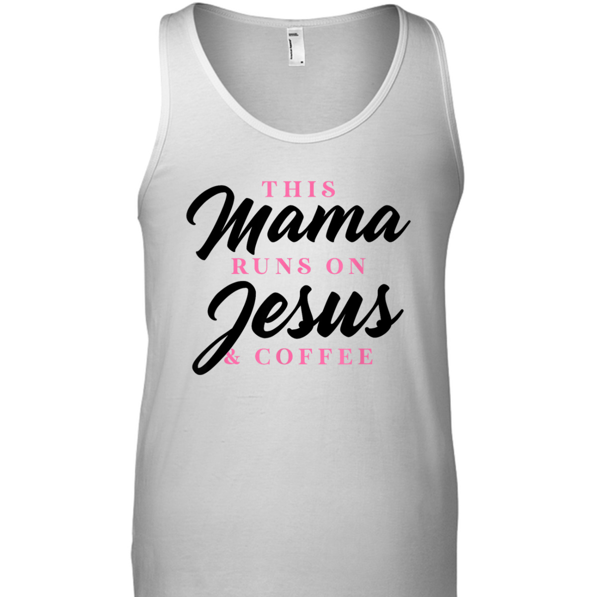 Mother's Day T-Shirt This Mom Mama Runs On Jesus And Coffee Christian Mother's Day T-Shirt This Mom Mama Runs On Jesus And Coffee Christian