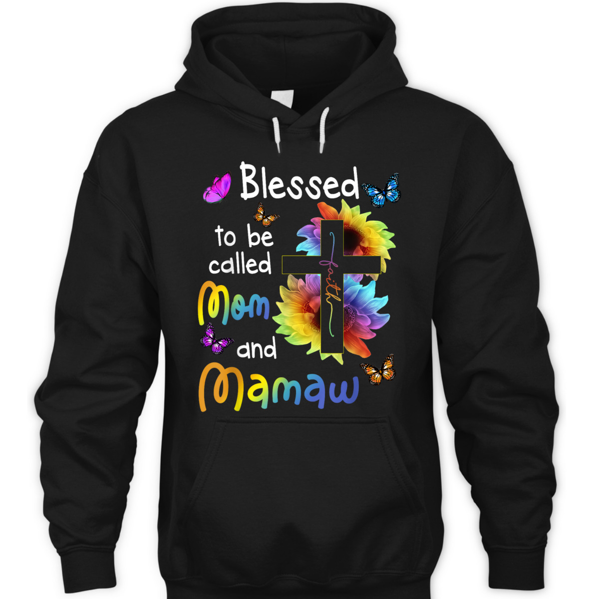 Mother's Day T-Shirt Blessed To Be Called Mom And Mamaw Christian Faith Cross Mother's Day T-Shirt Blessed To Be Called Mom And Mamaw Christian Faith Cross