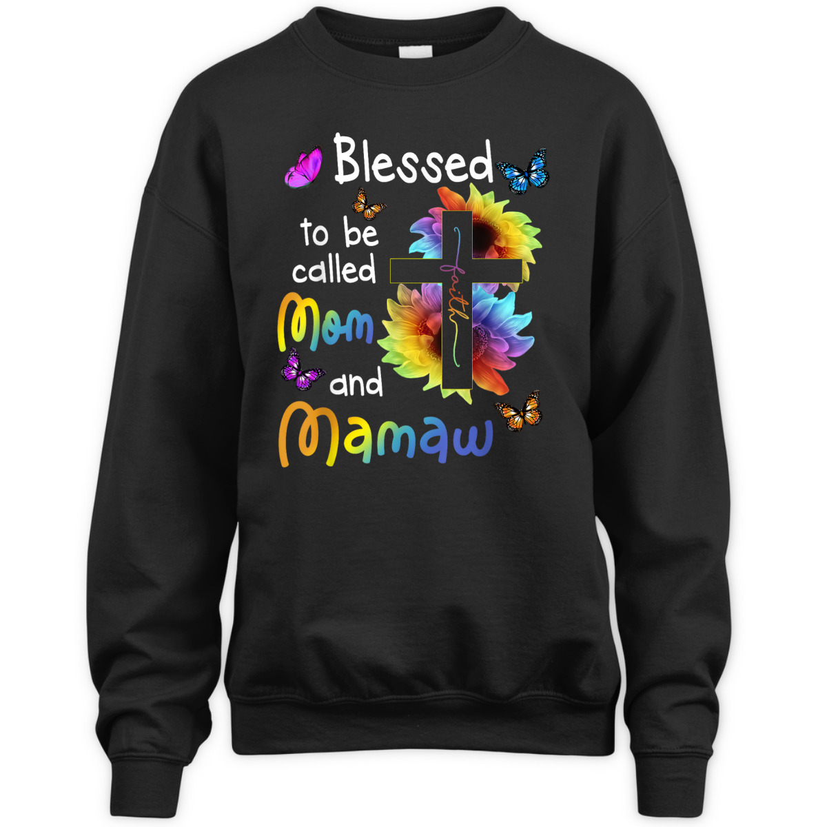 Mother's Day T-Shirt Blessed To Be Called Mom And Mamaw Christian Faith Cross Mother's Day T-Shirt Blessed To Be Called Mom And Mamaw Christian Faith Cross
