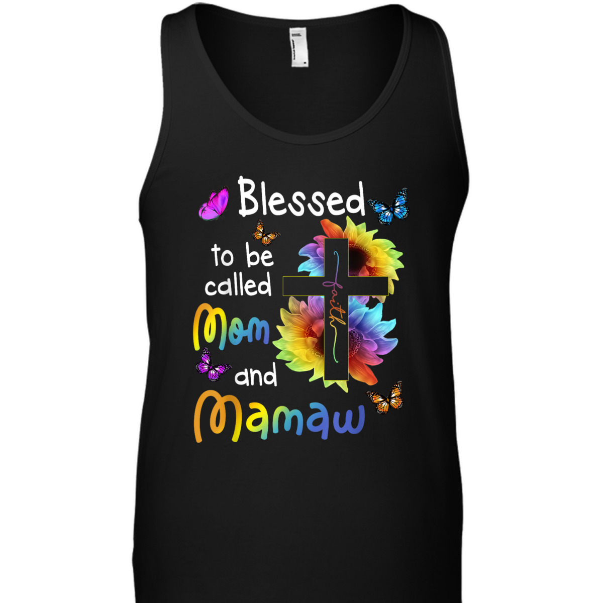 Mother's Day T-Shirt Blessed To Be Called Mom And Mamaw Christian Faith Cross Mother's Day T-Shirt Blessed To Be Called Mom And Mamaw Christian Faith Cross
