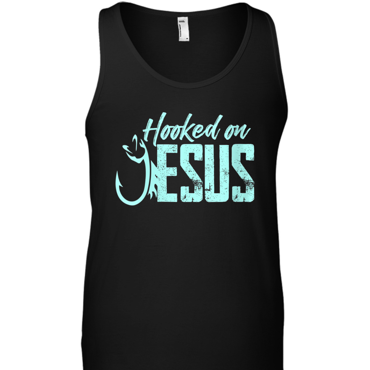Hooked On Jesus Funny Christian Fishermen T-Shirt