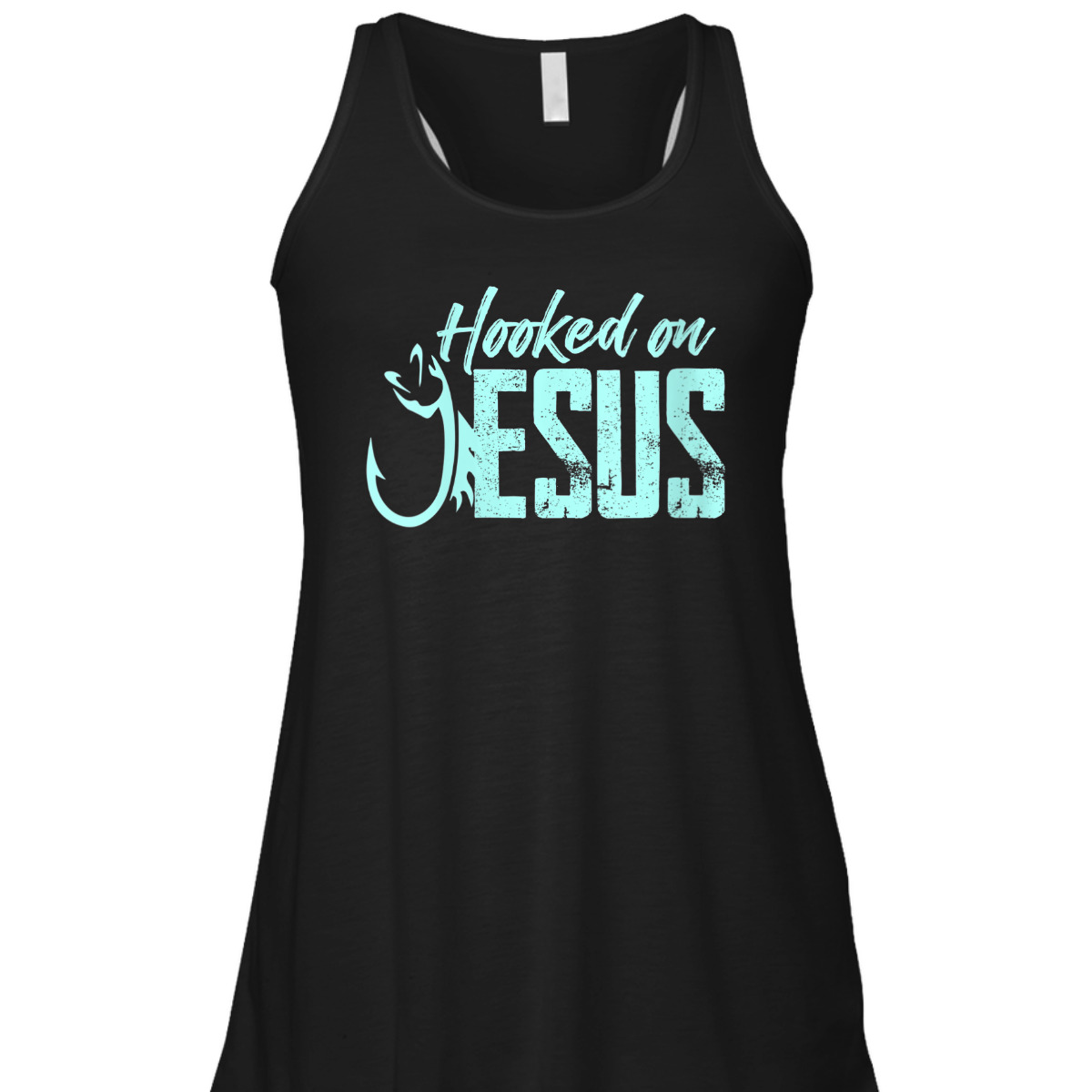 Hooked On Jesus Funny Christian Fishermen T-Shirt