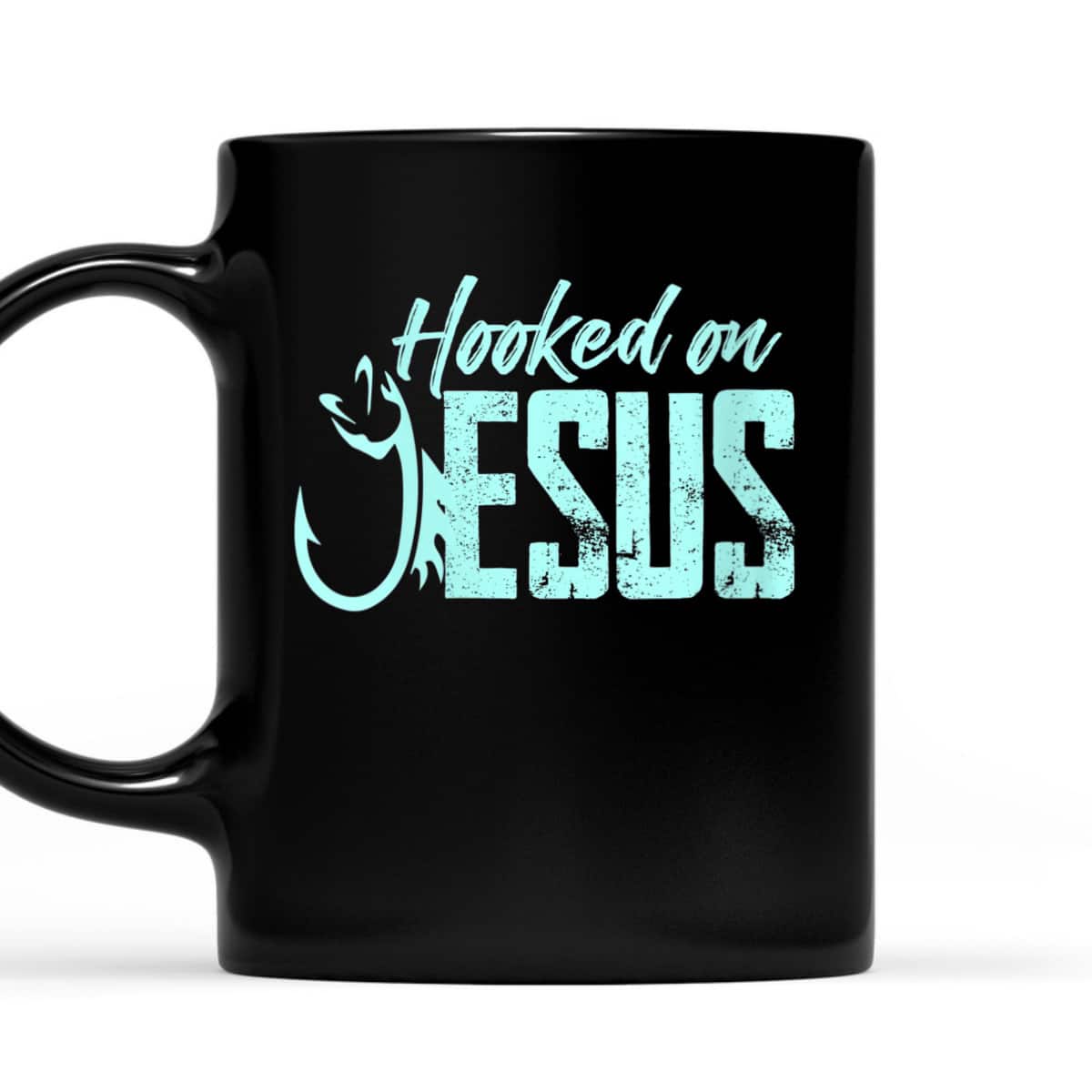 Hooked On Jesus Funny Christian Fishermen T-Shirt