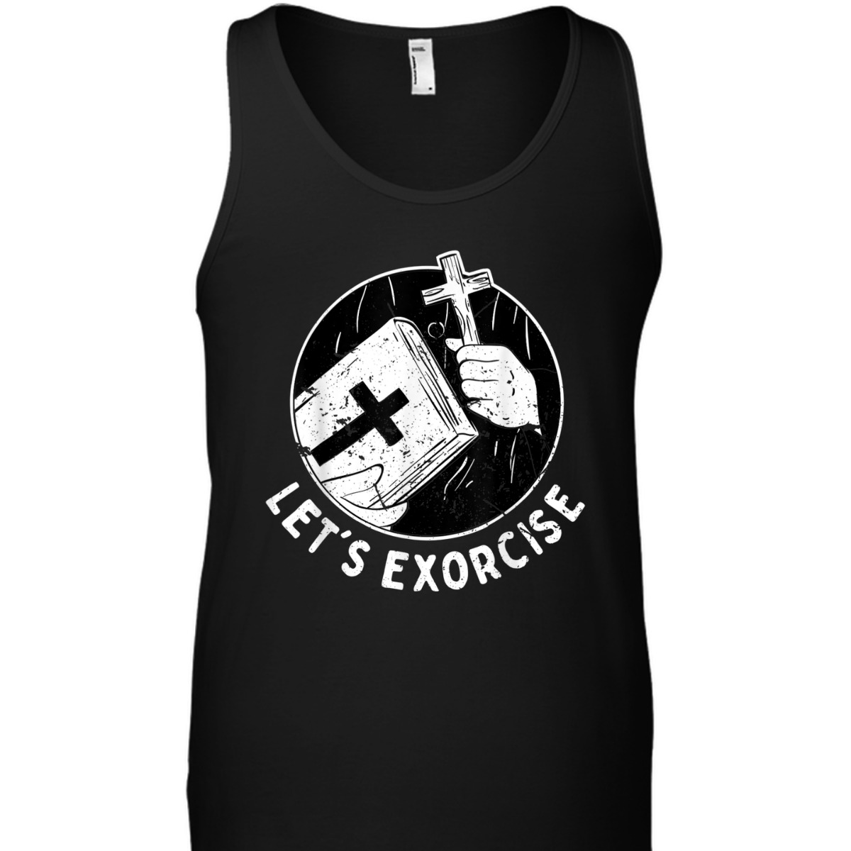 Let's Exorcise Scary Church Cross Funny Christian Priest T-Shirt
