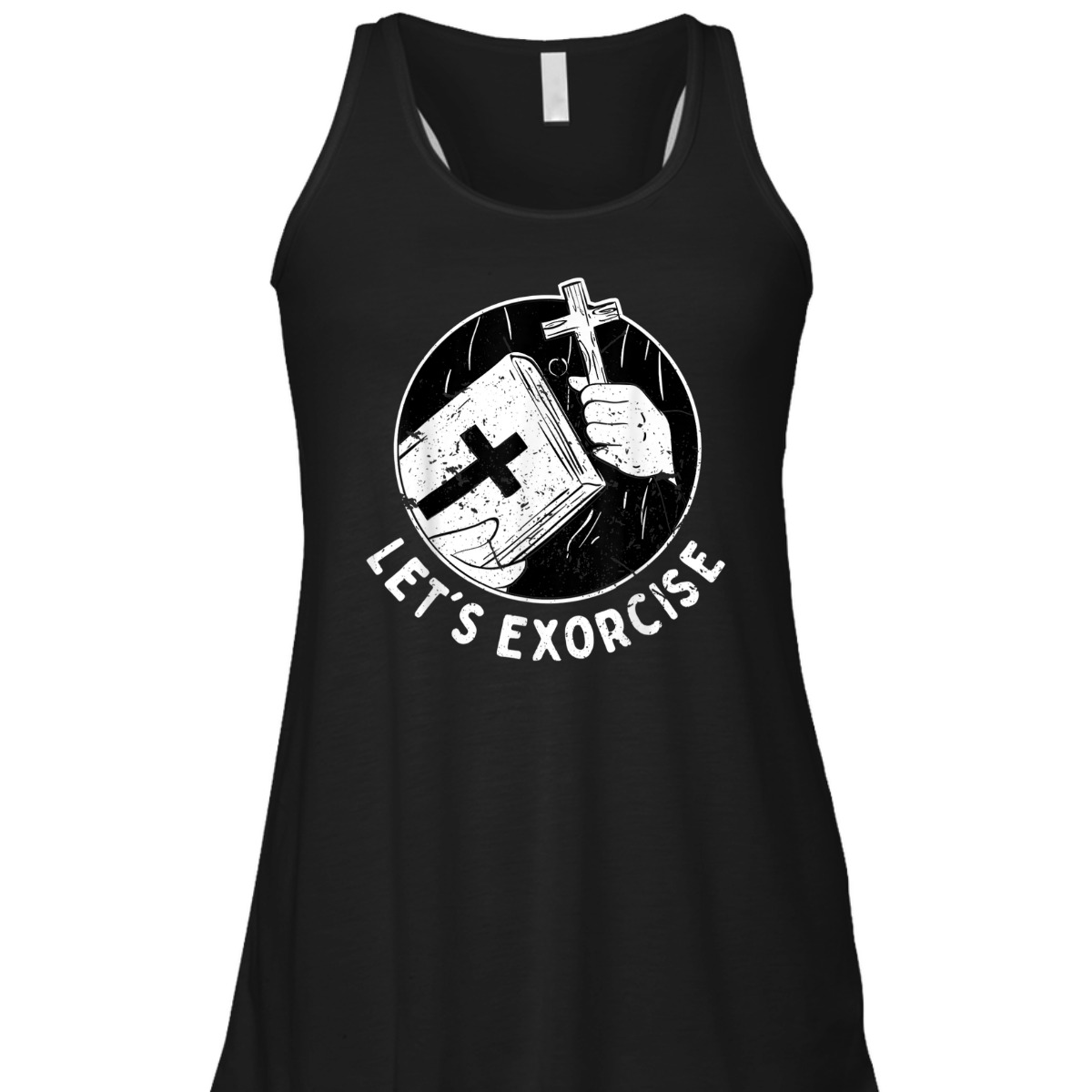 Let's Exorcise Scary Church Cross Funny Christian Priest T-Shirt