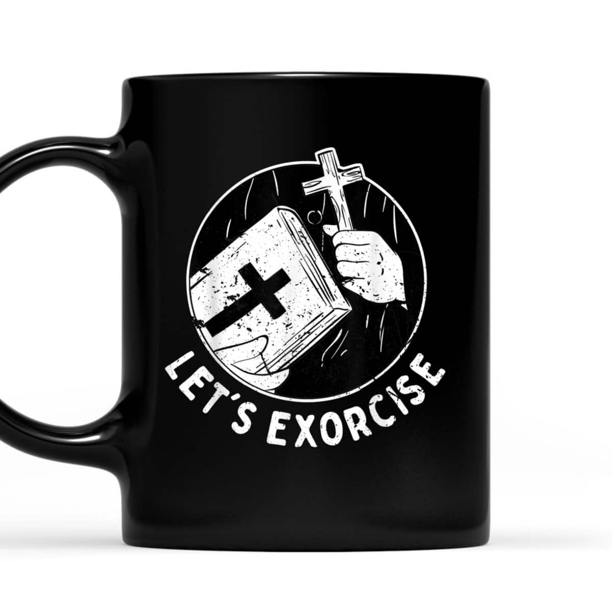 Let's Exorcise Scary Church Cross Funny Christian Priest T-Shirt