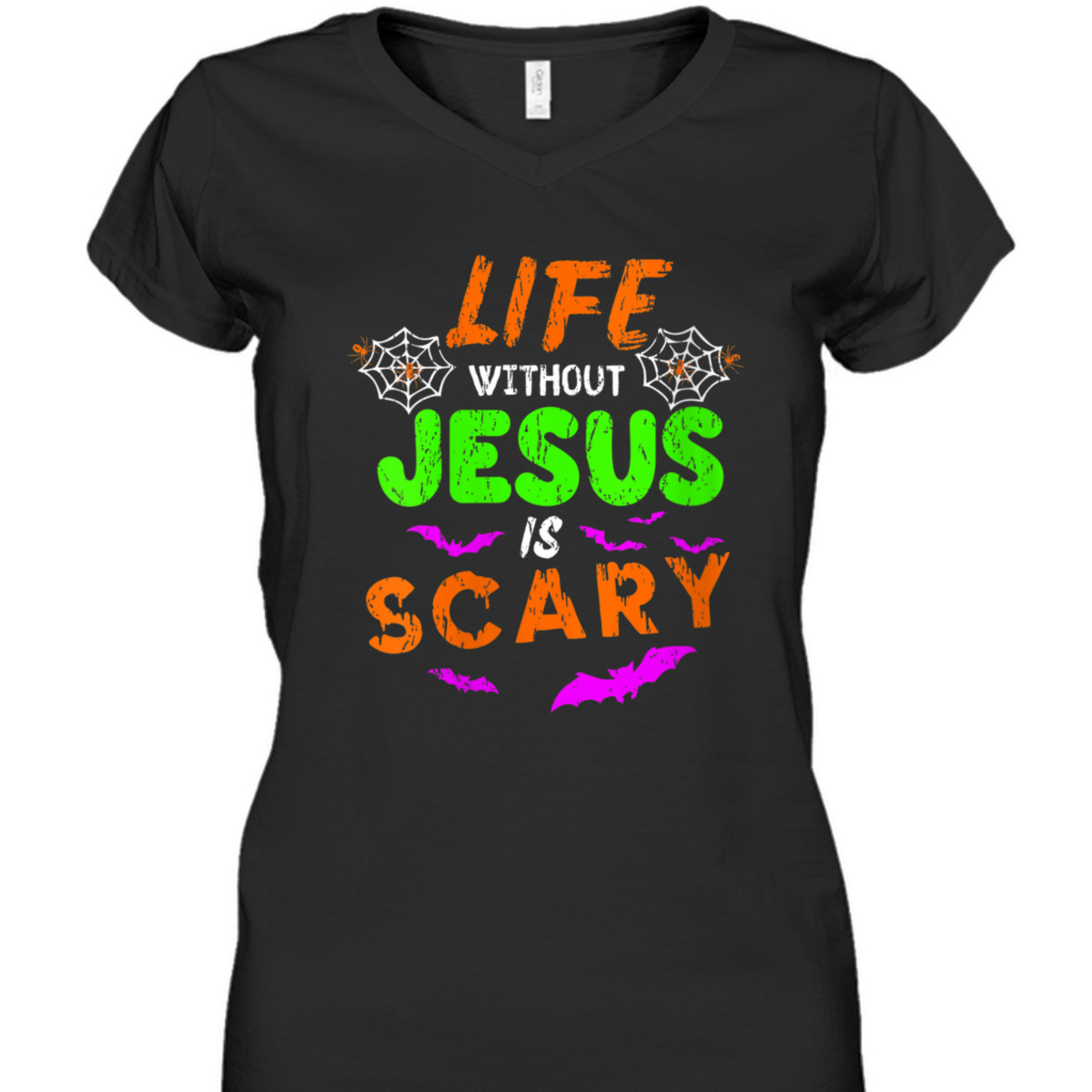 Life Without Jesus Is Scary Christian Halloween Day Humor T-Shirt Life Without Jesus Is Scary Christian Halloween Day Humor T-Shirt