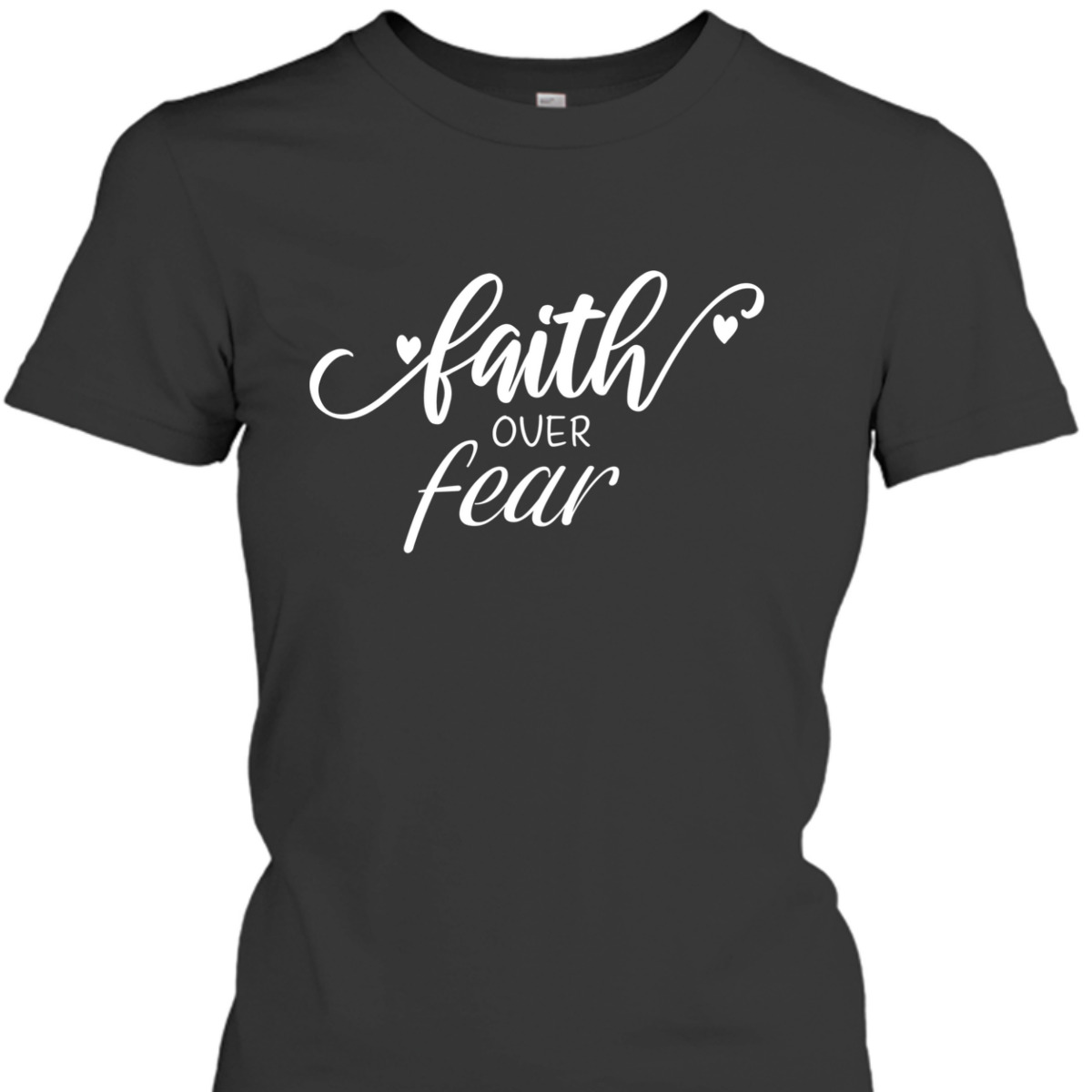 Vintage Faith Over Fear T-Shirt Christian Inspirational Gift