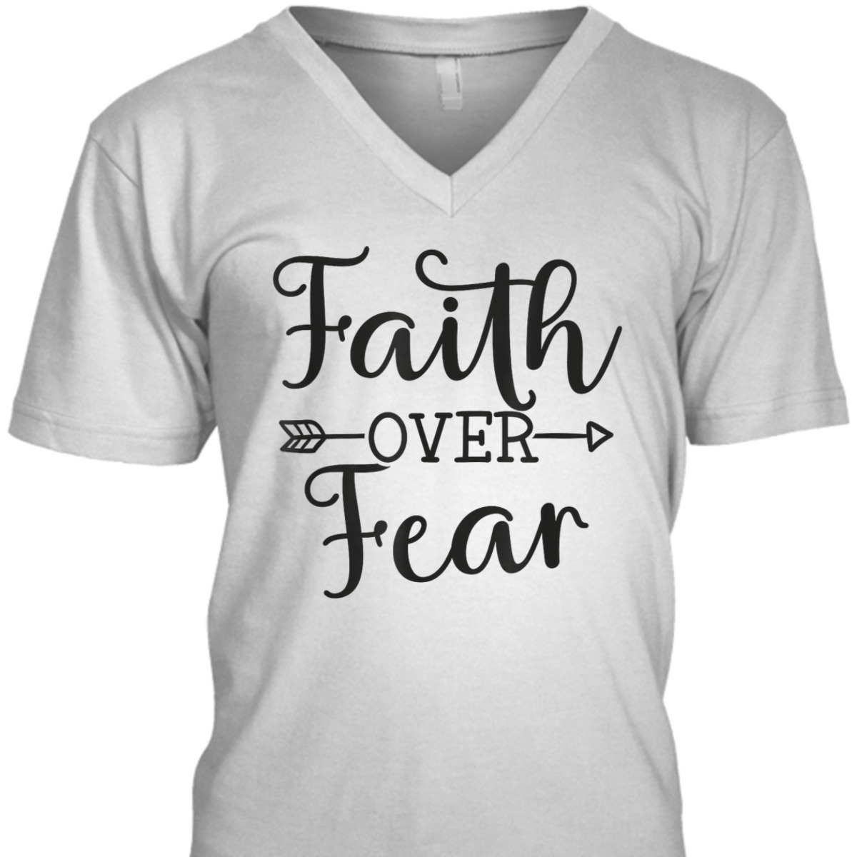 Vintage Christian Faith Over Fear Bible Verse T-Shirt
