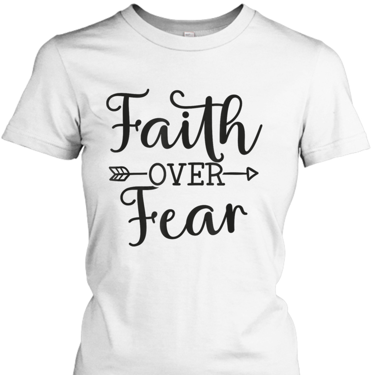 Vintage Christian Faith Over Fear Bible Verse T-Shirt