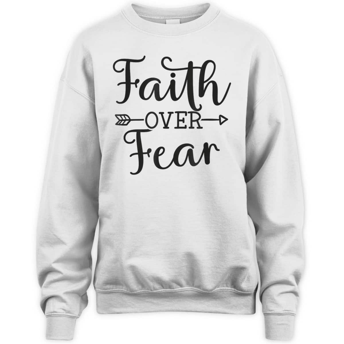 Vintage Christian Faith Over Fear Bible Verse T-Shirt