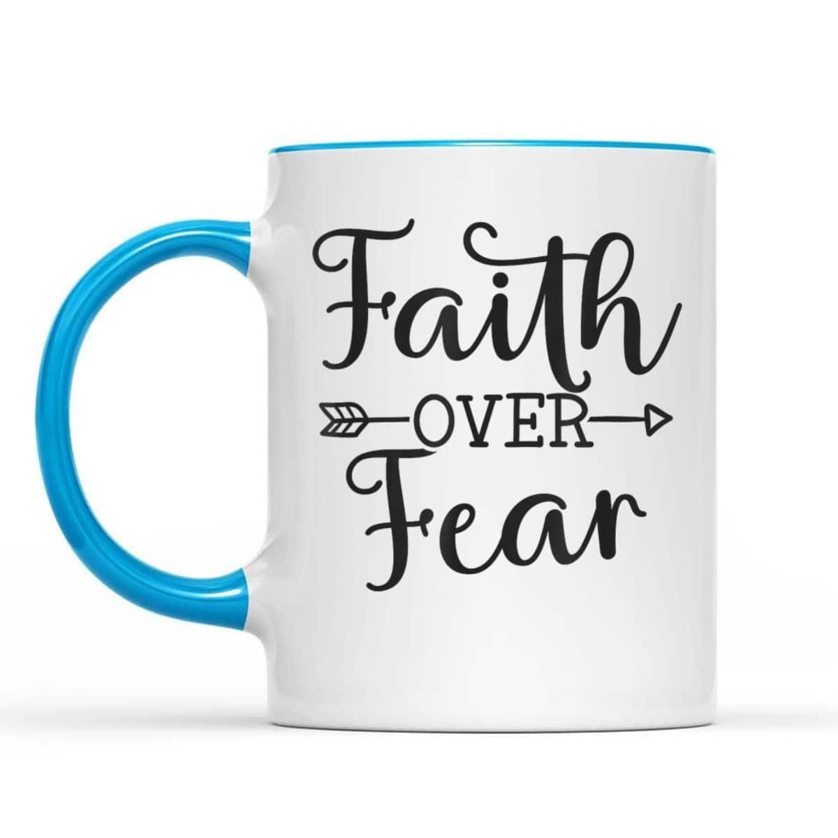 Vintage Christian Faith Over Fear Bible Verse T-Shirt
