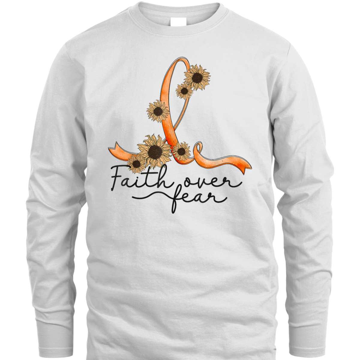 Adhd Awareness Sunflower Christian Faith Over Fear T-Shirt