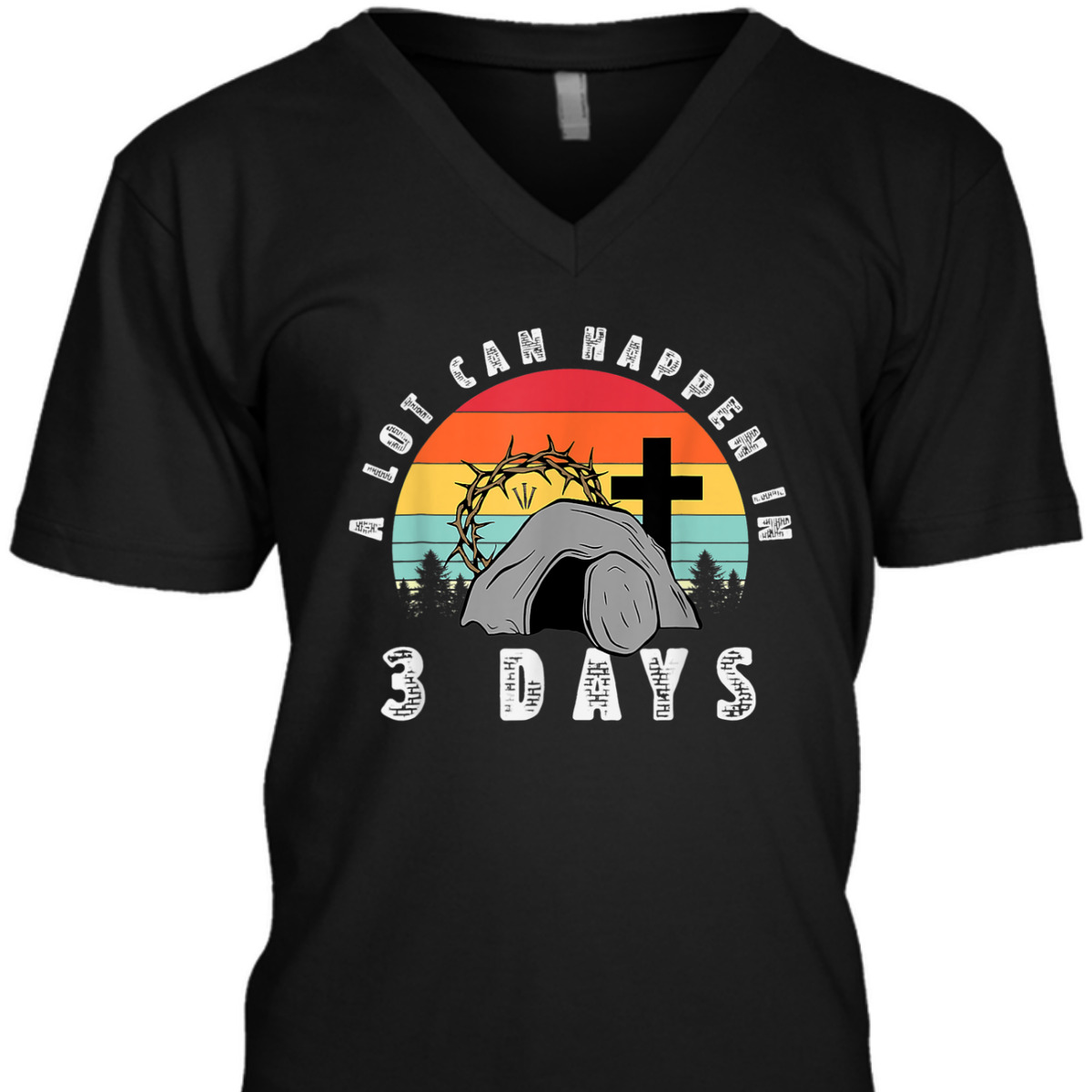 Vintage A Lot Can Happen In 3 Days Christian Easter Day T-Shirt Vintage A Lot Can Happen In 3 Days Christian Easter Day T-Shirt
