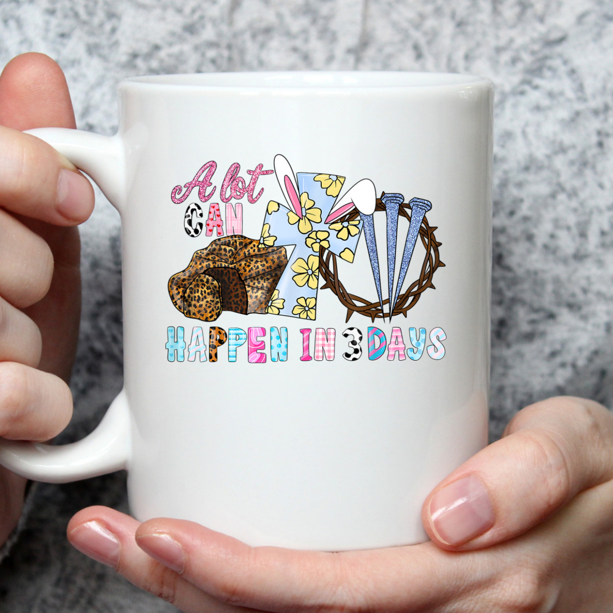 Easter Day T-Shirt Jesus Christian Cross A Lot Can Happen In 3 Days Easter Day T-Shirt Jesus Christian Cross A Lot Can Happen In 3 Days