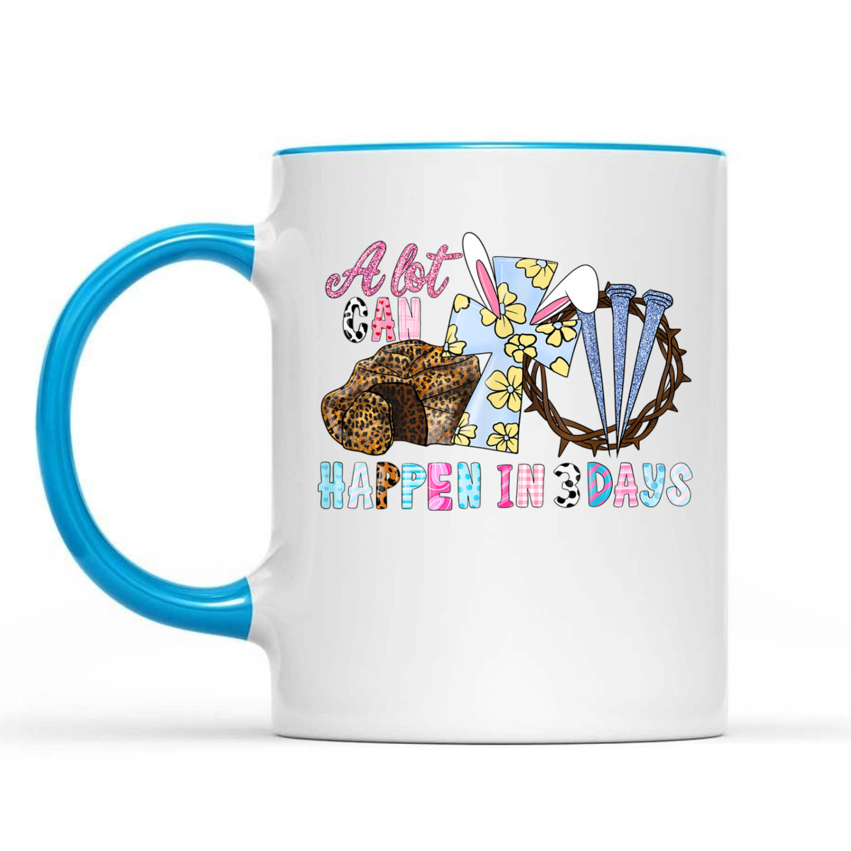 Easter Day T-Shirt Jesus Christian Cross A Lot Can Happen In 3 Days Easter Day T-Shirt Jesus Christian Cross A Lot Can Happen In 3 Days