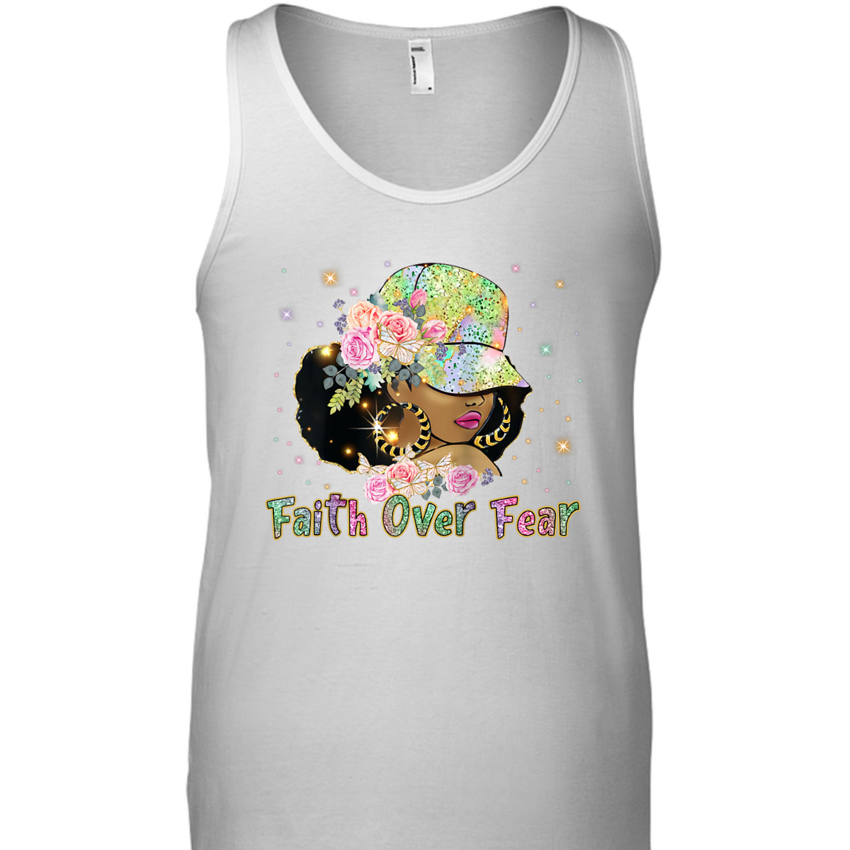 Black Woman Afro Melanin Christian Faith African American Faith Over Fear T-Shirt Black Woman Afro Melanin Christian Faith African American Faith Over Fear T-Shirt