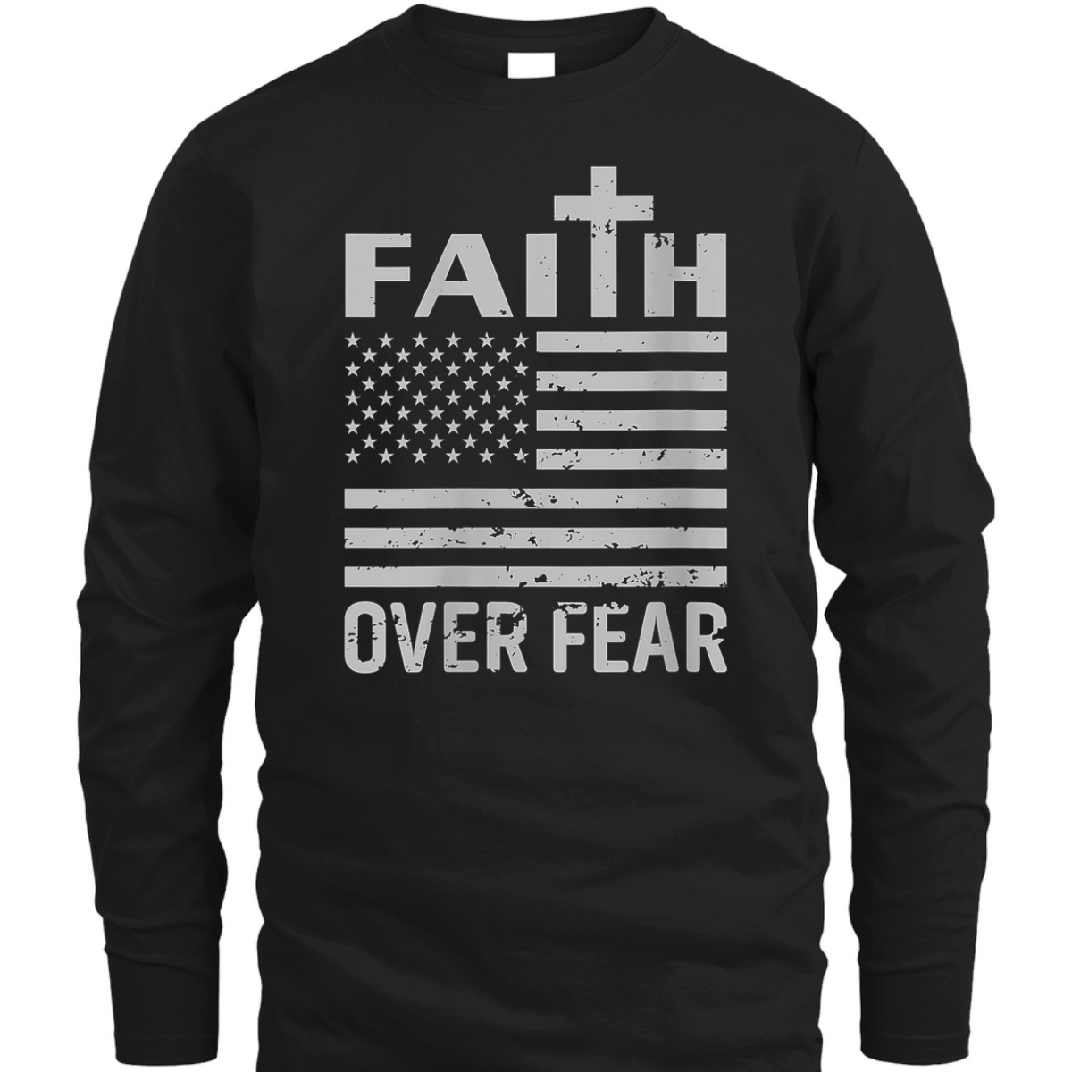 US Flag Faith Over Fear Faded Patriotic Christian 4th Of July Independence Day T-Shirt US Flag Faith Over Fear Faded Patriotic Christian 4th Of July Independence Day T-Shirt