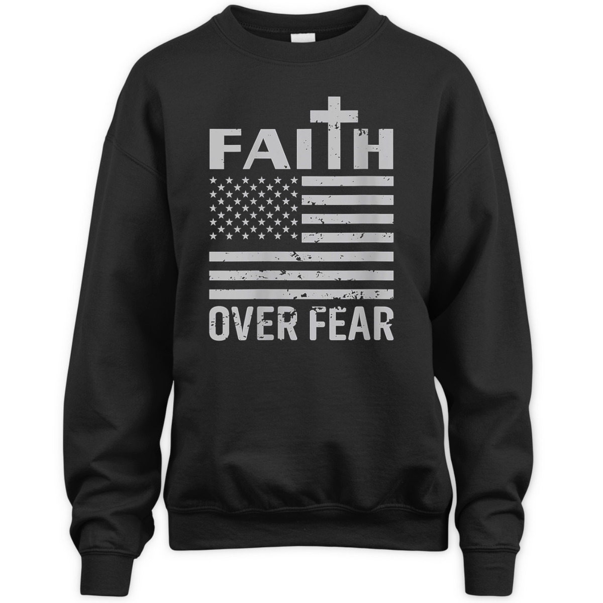US Flag Faith Over Fear Faded Patriotic Christian 4th Of July Independence Day T-Shirt US Flag Faith Over Fear Faded Patriotic Christian 4th Of July Independence Day T-Shirt