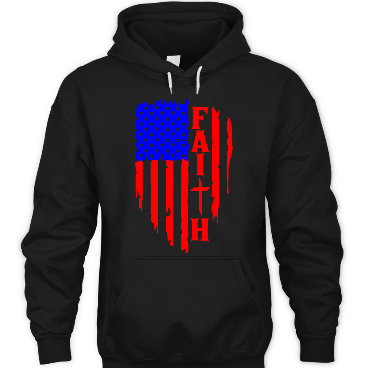 4th Of July Independence Day T-Shirt Christian Faith With Cross And Rustic US Flag 4th Of July Independence Day T-Shirt Christian Faith With Cross And Rustic US Flag