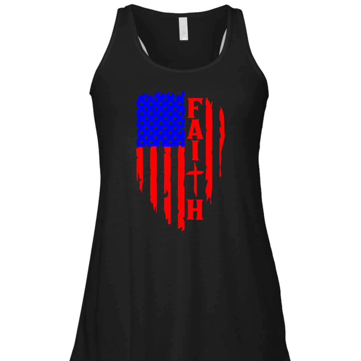 4th Of July Independence Day T-Shirt Christian Faith With Cross And Rustic US Flag 4th Of July Independence Day T-Shirt Christian Faith With Cross And Rustic US Flag