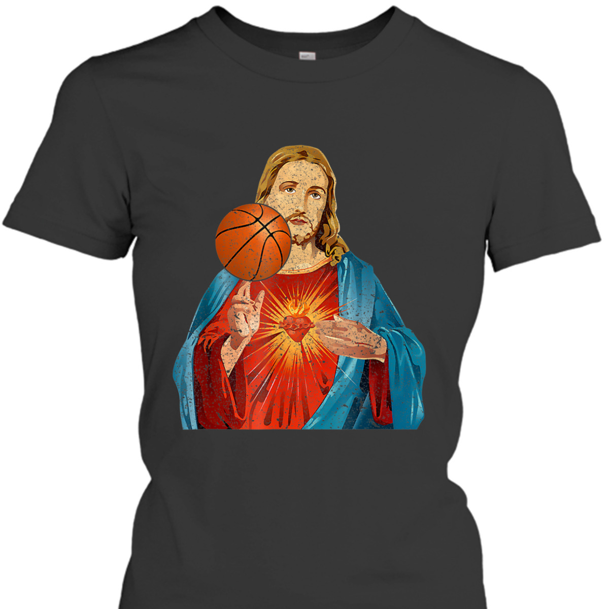 Funny Christian T-Shirt Jesus Basketball Christian Faith Gift