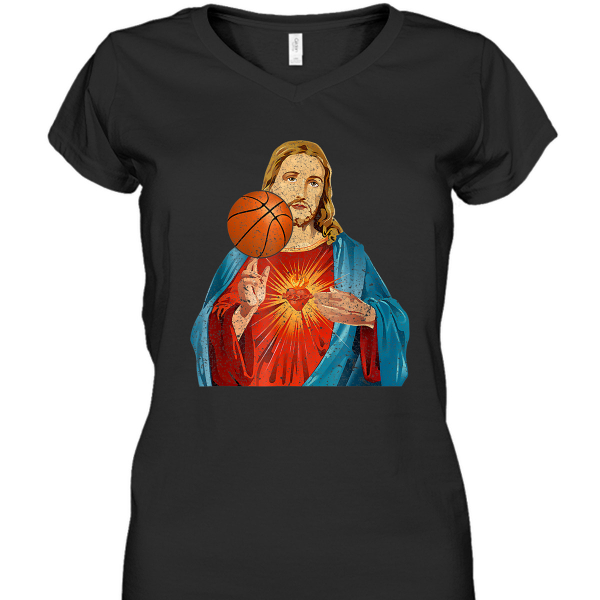Funny Christian T-Shirt Jesus Basketball Christian Faith Gift