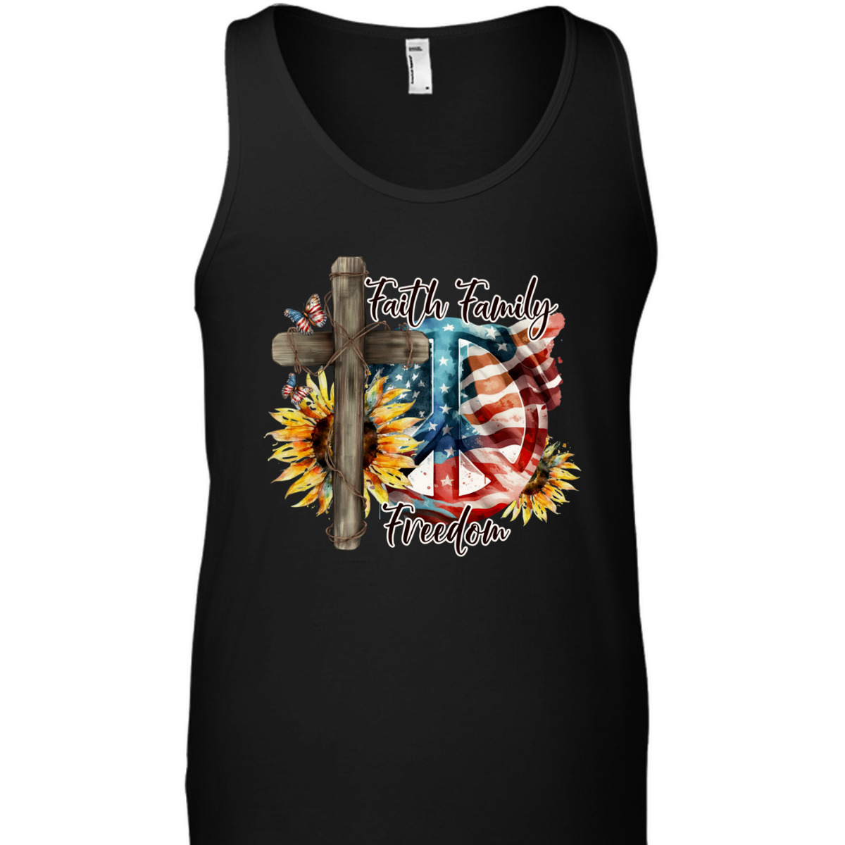 Christian Faith Family Freedom American Flag Happy 4th Of July T-Shirt Christian Faith Family Freedom American Flag Happy 4th Of July T-Shirt
