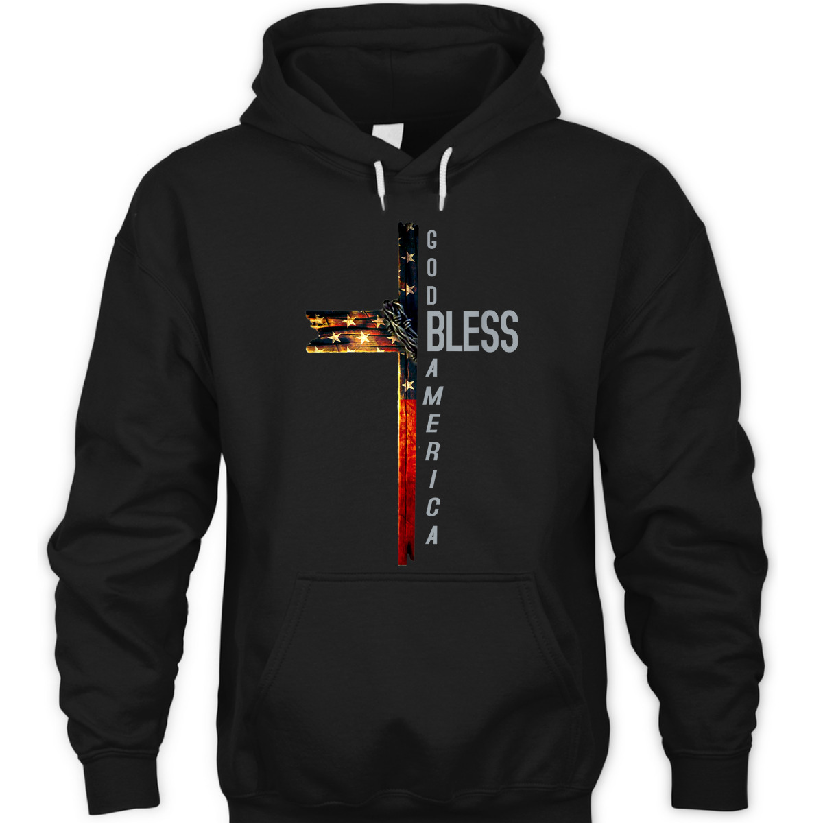 Christian Cross With Flag USA God Bless America 4th Of July T-Shirt Christian Cross With Flag USA God Bless America 4th Of July T-Shirt
